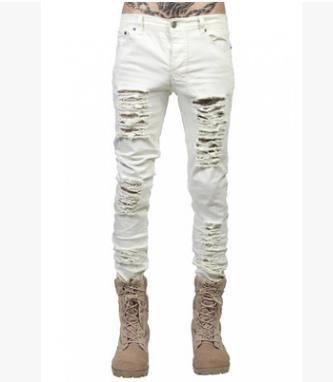 Hip Hop Swag Distressed Slim Jeans Herre 3 Farver