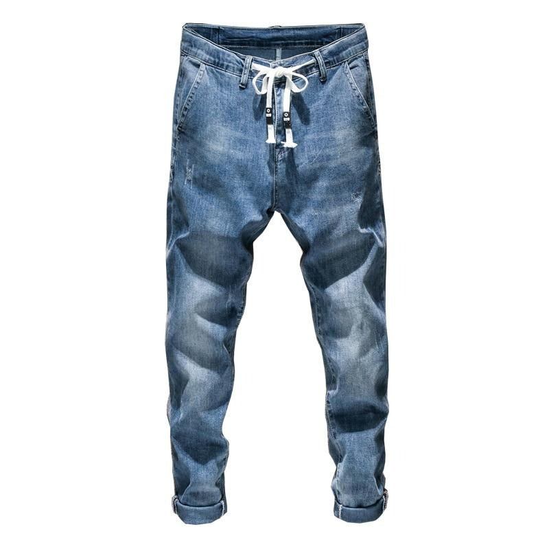 Jeans Herre Afslappede Tilspidsede Stretch-jeans