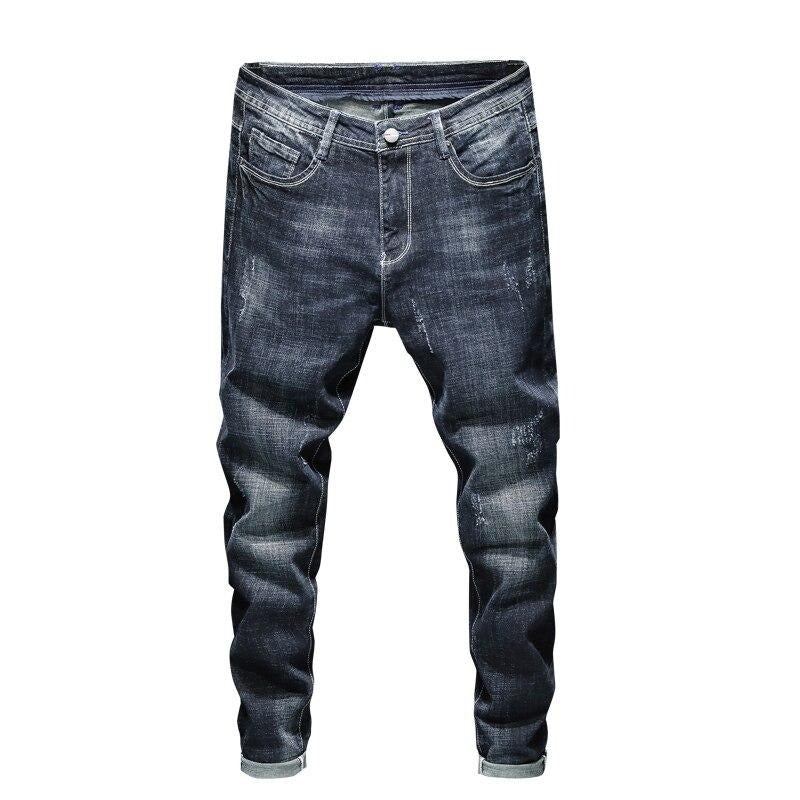 Jeans Herre Designer Slim Fit Elastiske Efterårsjeans