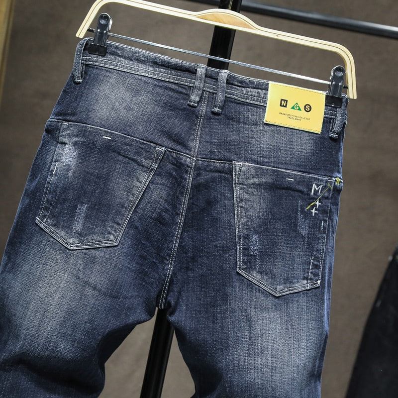 Jeans Herre Mode-hverdags-tilspidsede Denim-jeans