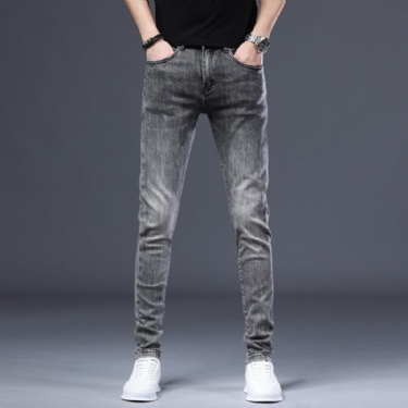 Jeans Herre Skinny Stretch Fritids-denimbukser