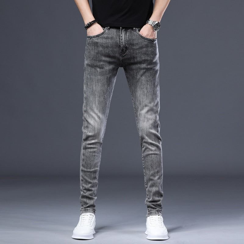 Jeans Herre Skinny Stretch Fritids-denimbukser