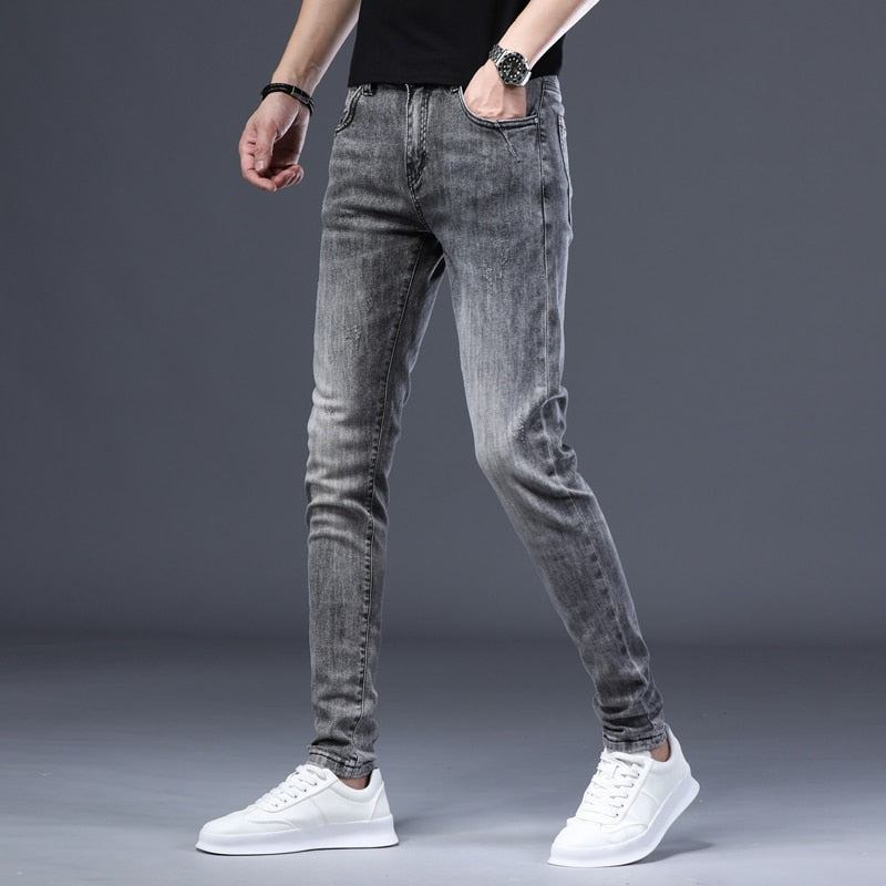 Jeans Herre Skinny Stretch Fritids-denimbukser