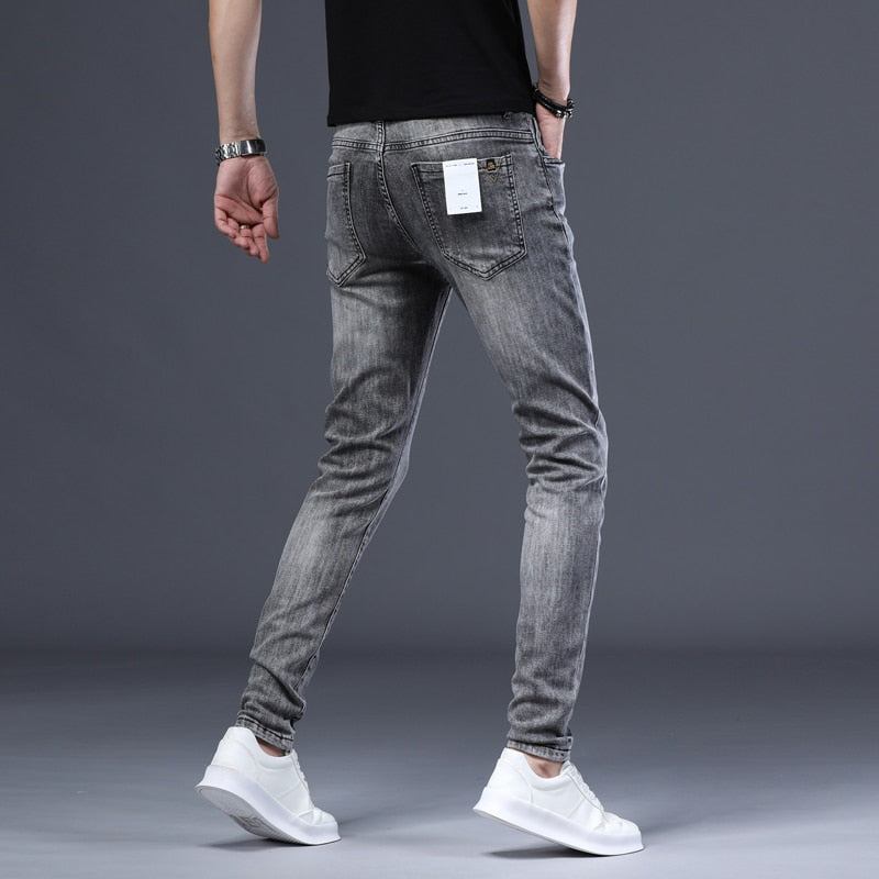 Jeans Herre Skinny Stretch Fritids-denimbukser