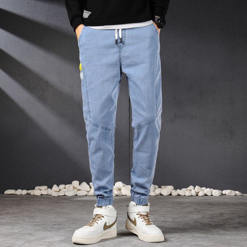 Jeans Herre Vintage Streetwear Denim Joggerbukser