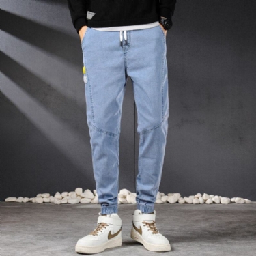 Jeans Herre Vintage Streetwear Denim Joggerbukser