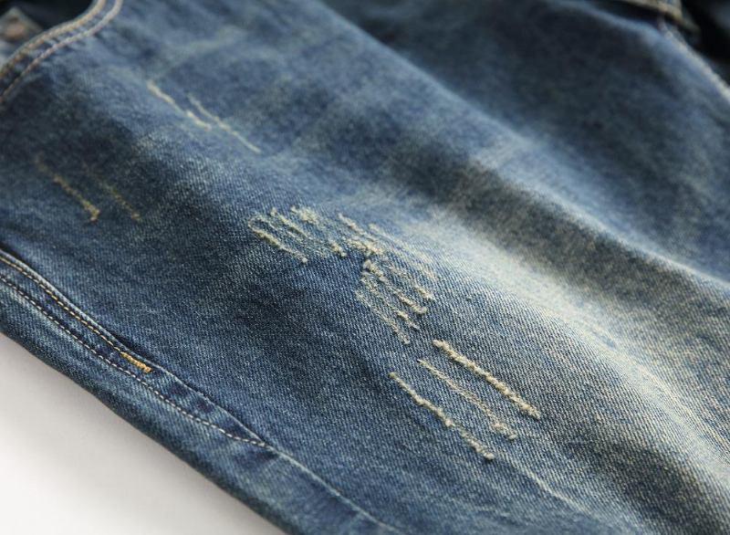 Jeans Med Mørkeblå Farveprint