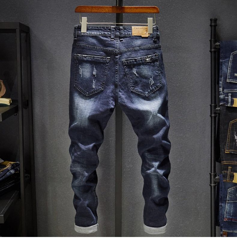 Mørke Forår Og Efterår Denim Jeans