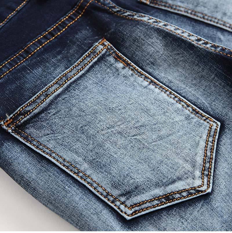 Plisserede Jeans Herre I Stretch-denim