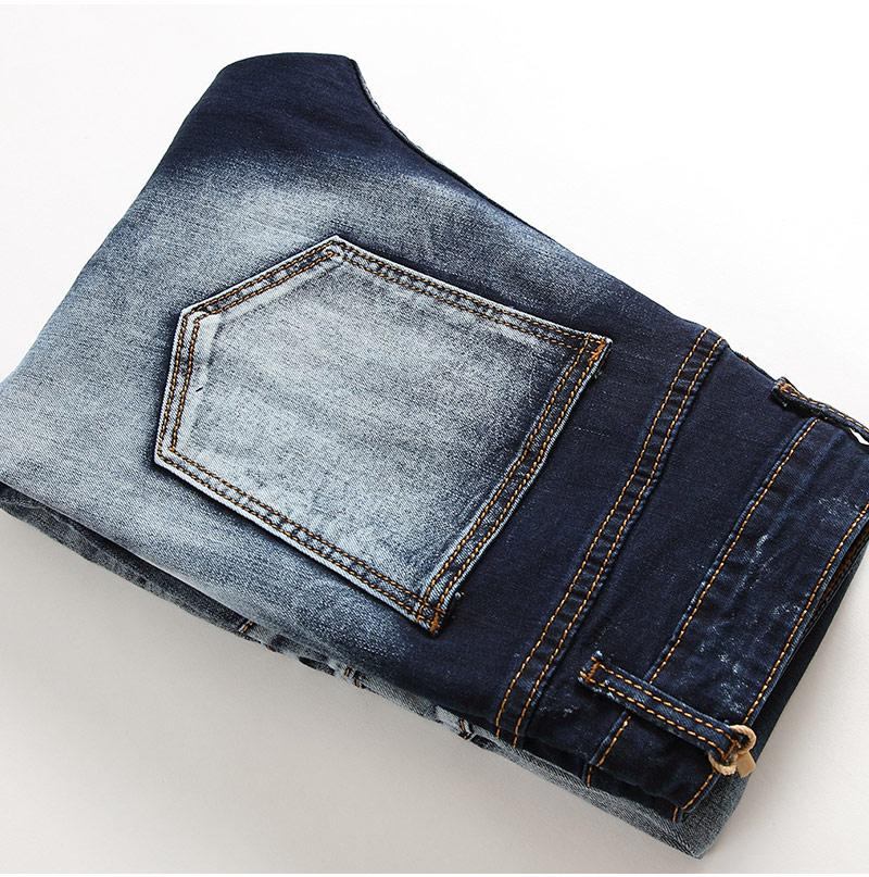 Plisserede Jeans Herre I Stretch-denim