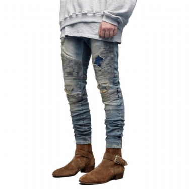 Rippede Biker Jeans