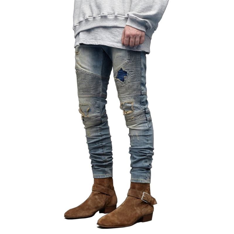 Rippede Biker Jeans