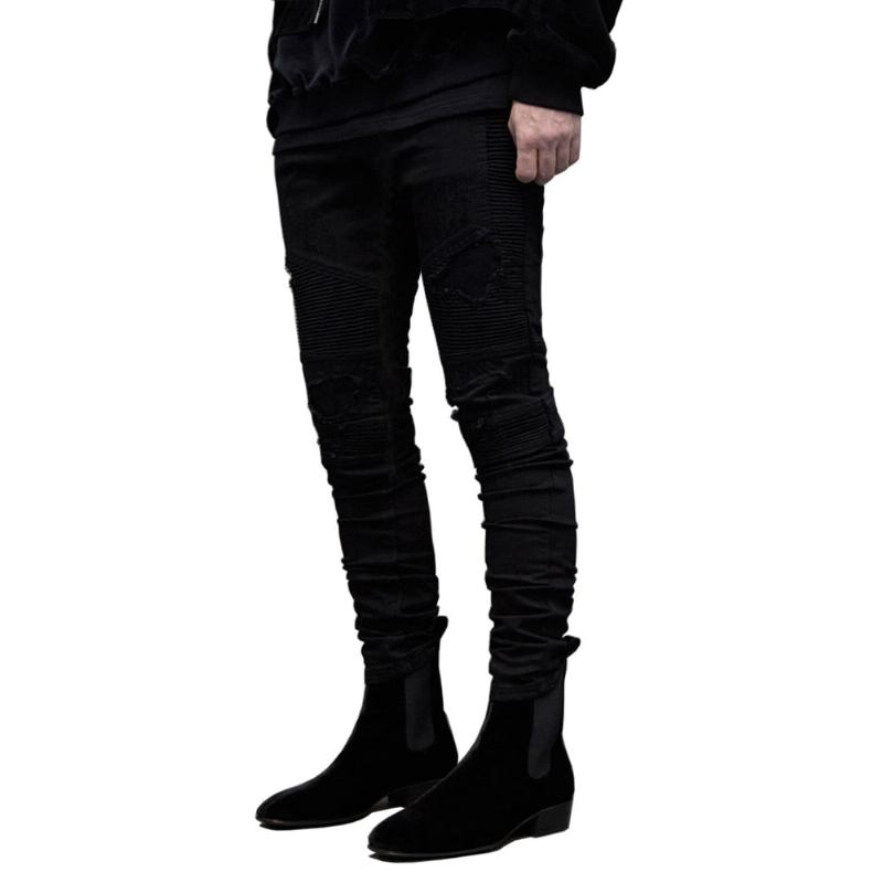 Rippede Biker Jeans