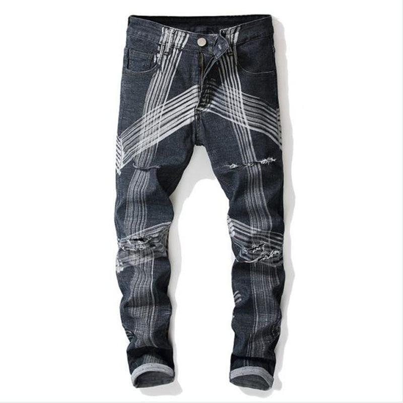 Slim Fit Holes Beggar Jeans Herre Joggers