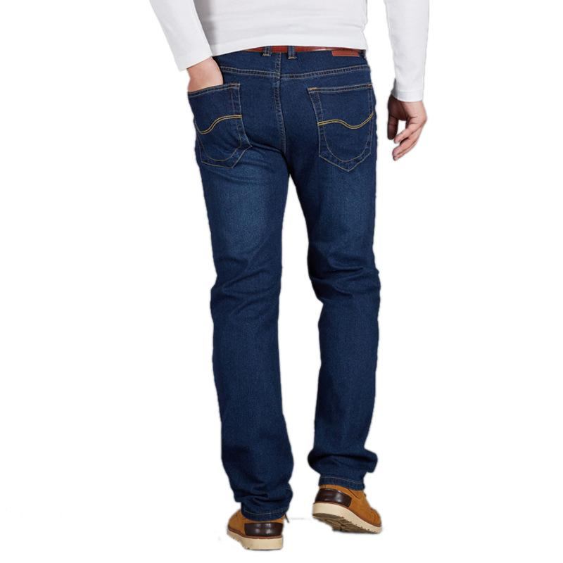 Straight Jeans Herre Med Høj Stretch