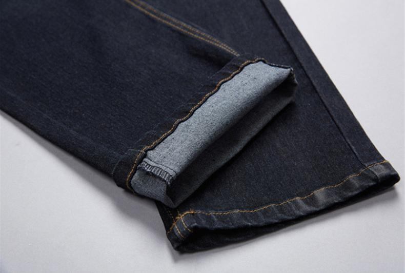 Straight Jeans Herre Med Høj Stretch