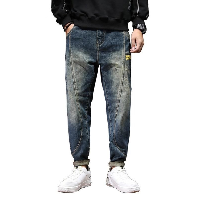 Streetwear Casual Jeans Herre Med Løs Pasform