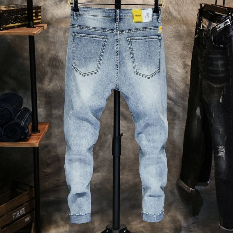 Super Skinny Elastic Jogger Ankel Længde Jeans