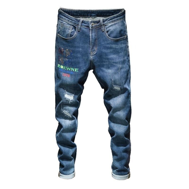 Thermoprint Desinger Jeans Herre Med Pailletter