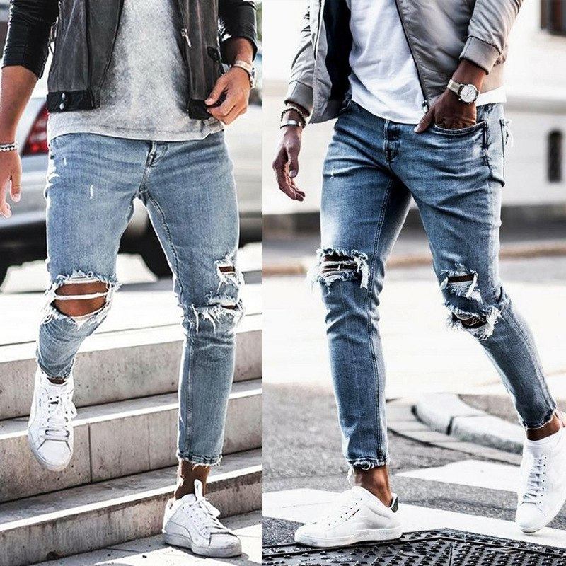 Trend Style Hole Jeans