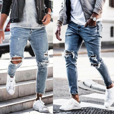 Trend Style Hole Jeans