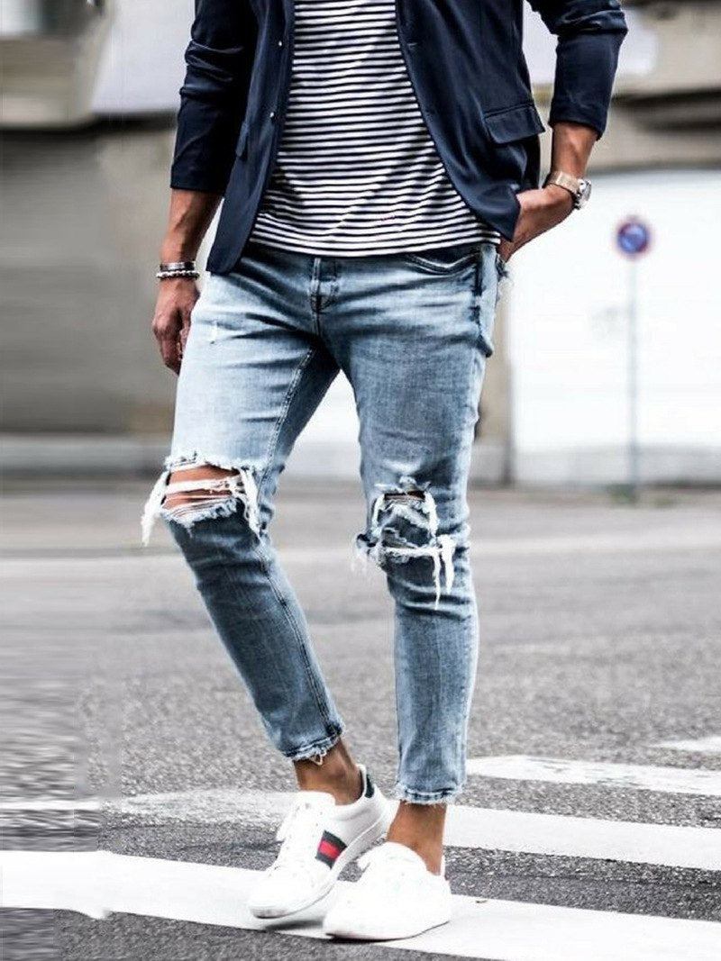 Trend Style Hole Jeans