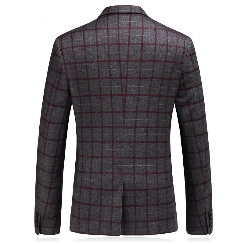 Blazere Veste Herre Formel Plaid Uld Blazer