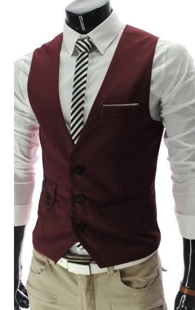 Blazere Veste Herre Fritid Bomuld Gentleman Vest