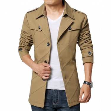 Blazere Veste Herre Lang Blazer I Bomuld Parka