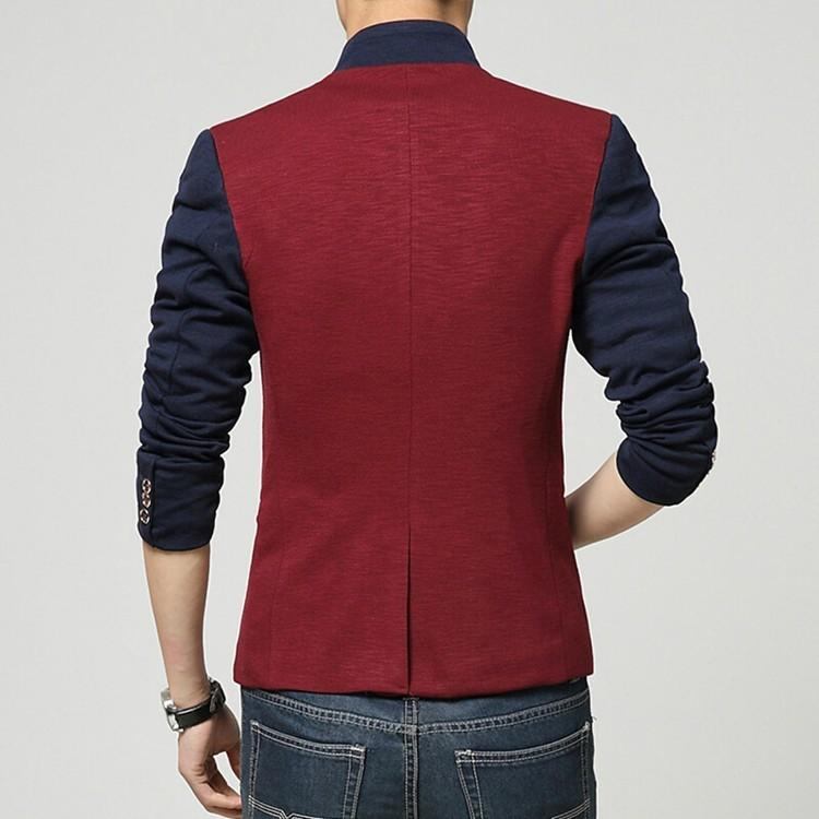 Blazere Veste Herre Mode Patchwork Casual Blazer