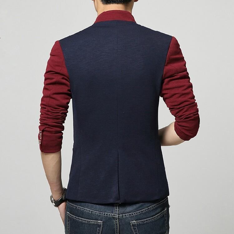 Blazere Veste Herre Mode Patchwork Casual Blazer