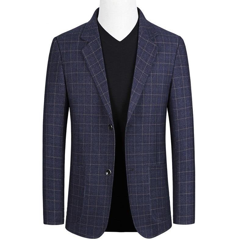 Blazere Veste Herre Trending Slim Fit Plaid Autumn Blazer