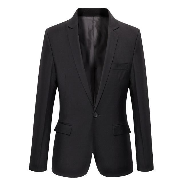 Herre Blazere Veste Casual Ensfarvet Maskulin Blazer