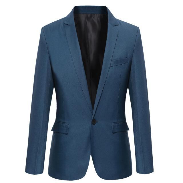 Herre Blazere Veste Casual Ensfarvet Maskulin Blazer