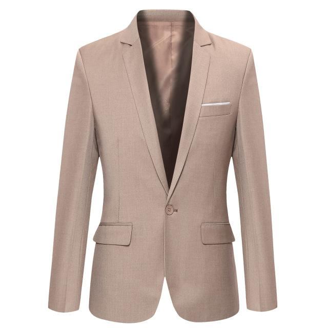 Herre Blazere Veste Casual Ensfarvet Maskulin Blazer