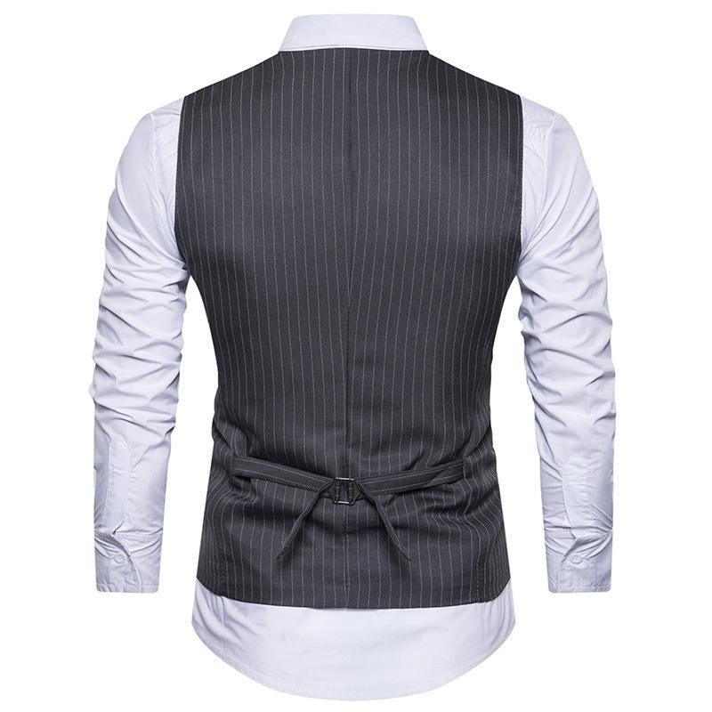 Herre Blazere Veste England Style Stripe Formel Vest