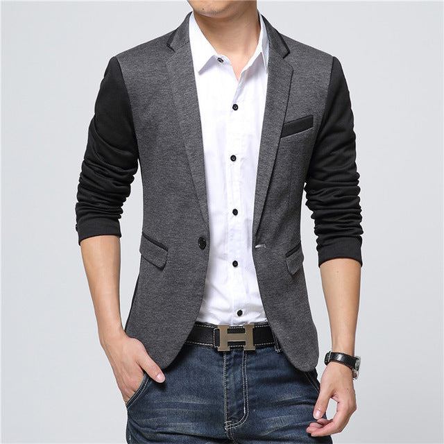 Herre Blazere Veste Fashion Solid Business Blazer