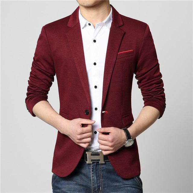 Herre Blazere Veste Fashion Solid Business Blazer