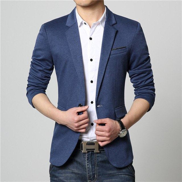 Herre Blazere Veste Fashion Solid Business Blazer