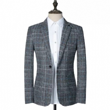 Herre Blazere Veste Komfortabel Blazer I Retrostil