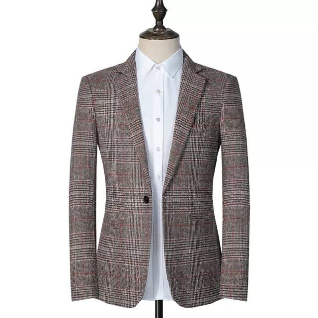 Herre Blazere Veste Komfortabel Blazer I Retrostil