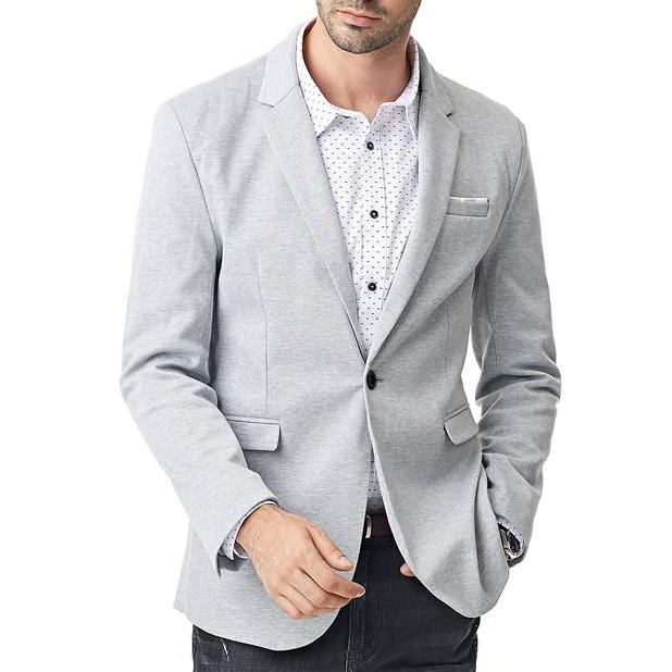 Herre Blazere Veste Mode Bomuld Casual Tynd Blazer