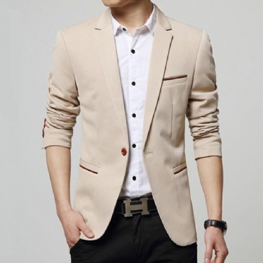 Herre Blazere Veste Spring Cotton Slim England Blaser