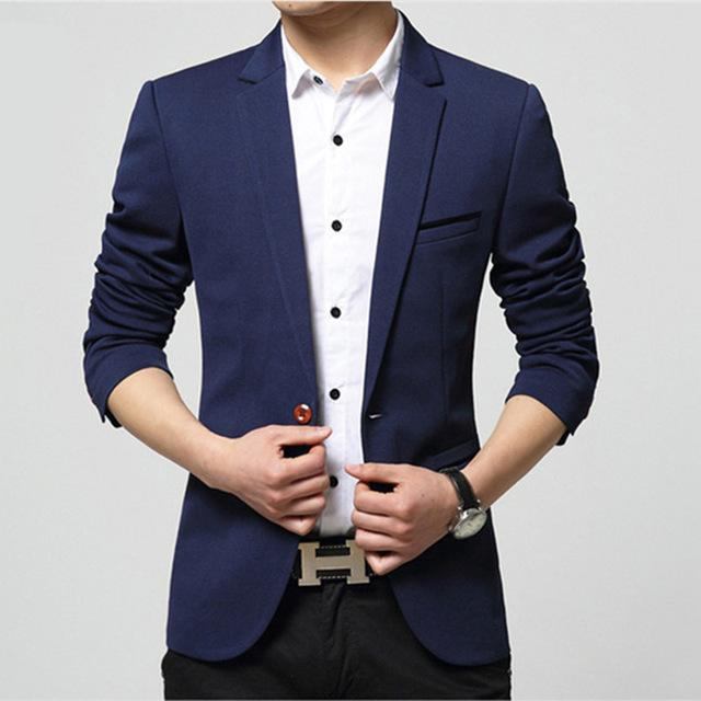 Herre Blazere Veste Spring Cotton Slim England Blaser