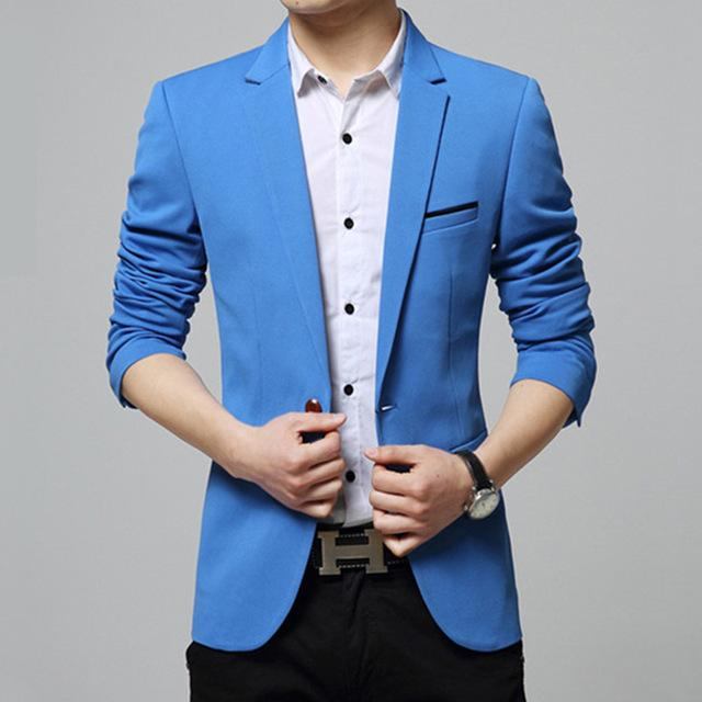 Herre Blazere Veste Spring Cotton Slim England Blaser