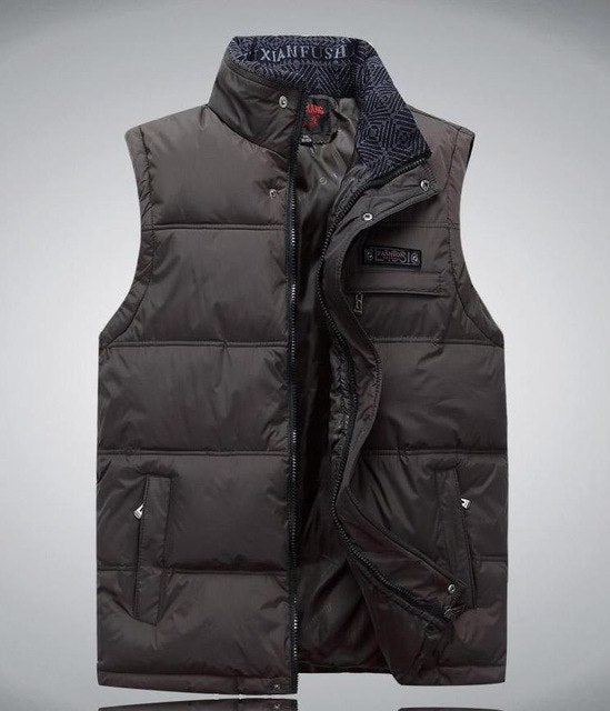 Herre Blazere Veste Thicken Down Varm Vest