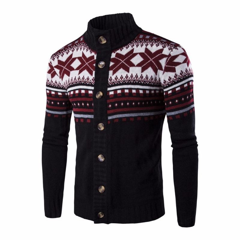 Herre Trøjer Snowflake Tyk Sweater