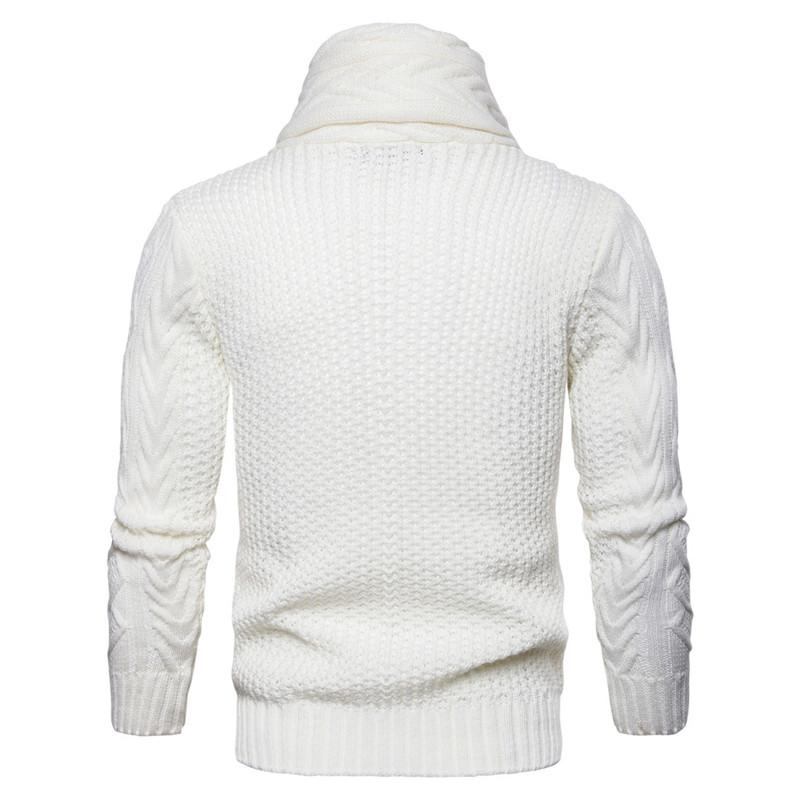 Herre Trøjer Turndown-krave Slim Sweater