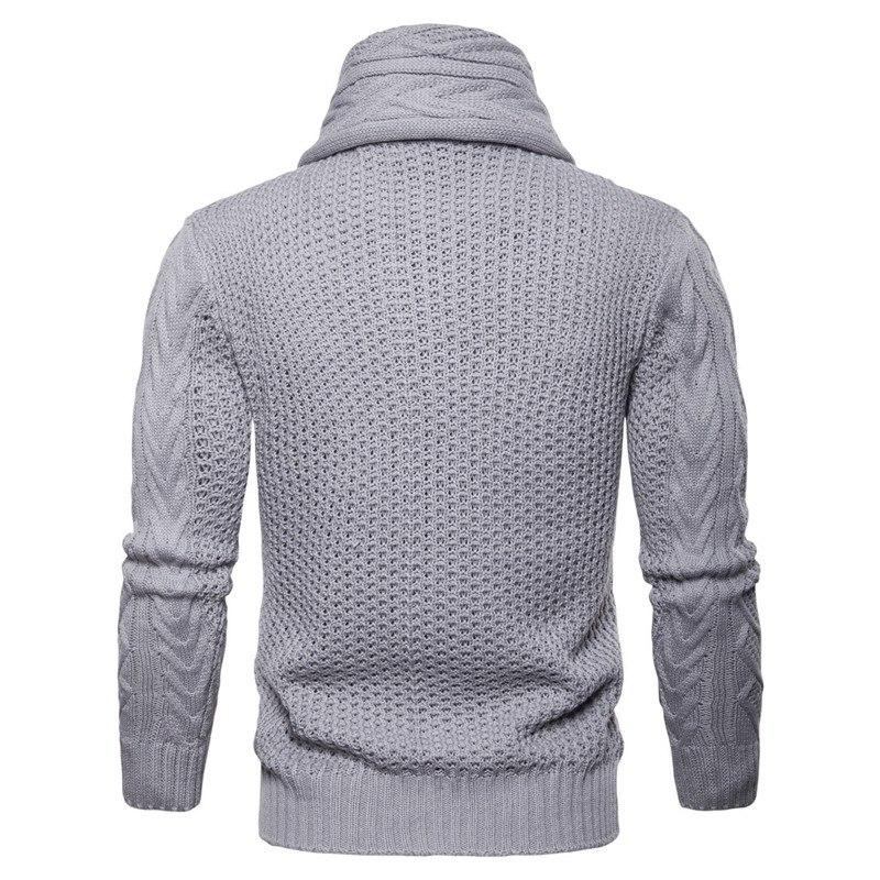 Herre Trøjer Turndown-krave Slim Sweater