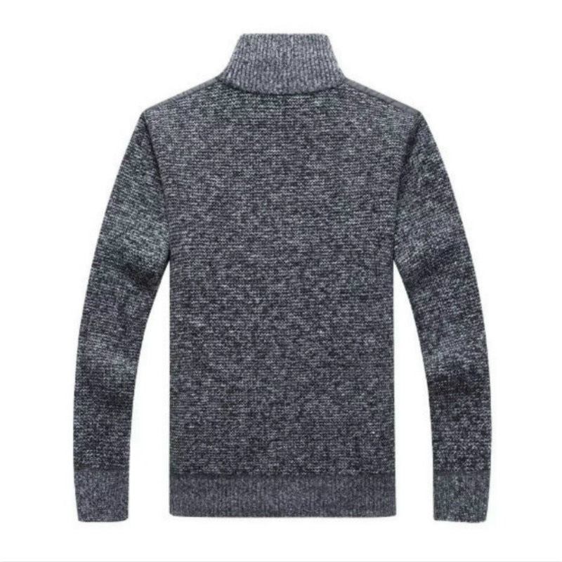 Trøjer Herre Fleece Patchwork Uld Moderigtig Sweater